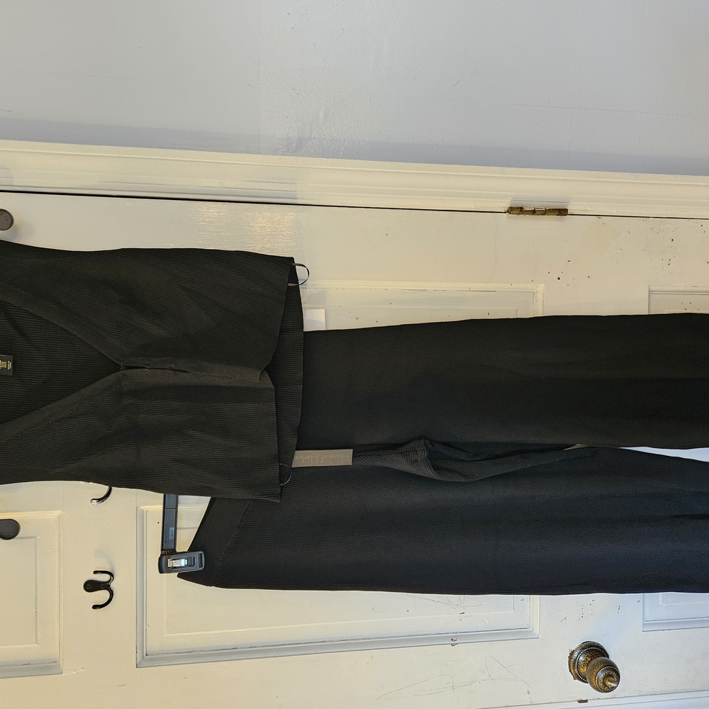 Black Two-Piece Suit Set